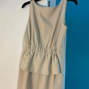 Moschino Women’s Beige Ruffleback Dress - Size 10